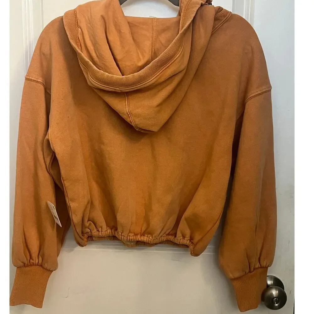 Free People FP Movement Slouchy Shelter Hoodie XS Copper Gorpcore Boxy Boho Chic - Picture 3 of 9